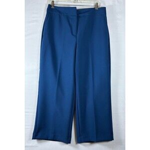 Ann Taylor Loft Factory Womens the slim wide leg high rise deep blue 10 P NWT